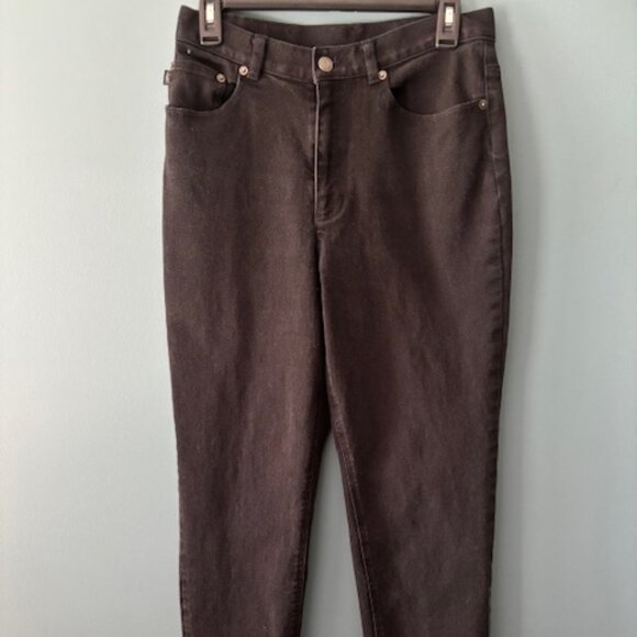 Lauren Jeans Ralph 8 Women’s Black High Rise Straight Leg Classic Stretch Prep - Picture 1 of 8